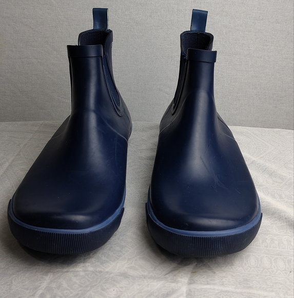 Rocket Dog Rainbow Chelsea Rain Boots Women's Size 10 Navy Blue Rubber Round Toe - Picture 3 of 8